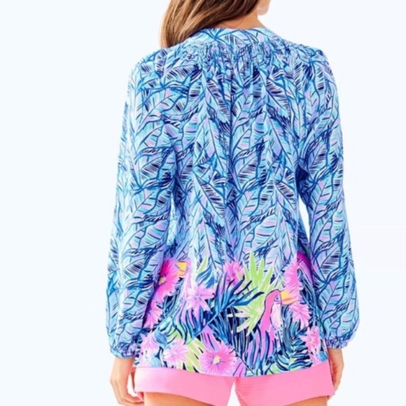 NWT Lilly Pulitzer Let’s Mango Elsa top - Picture 3 of 5